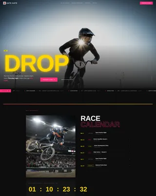 BMX Club Landing Page Template - Register to Ride