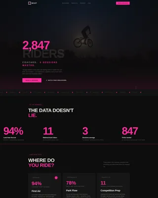 BMX Coaching Landing Page Template | Book Sessions Fast