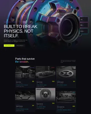 BMX Landing Page Template - Direct Sales for Parts Brands