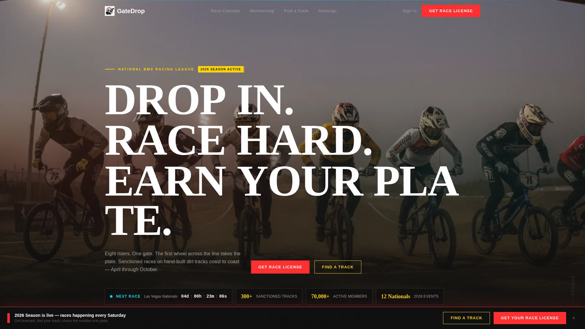 BMX League Landing Page Template