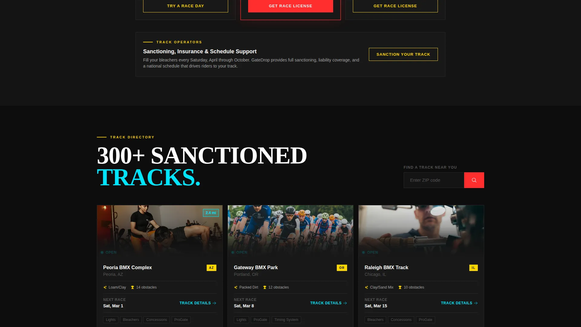 BMX League Landing Page Template