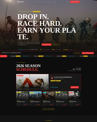 BMX League Landing Page Template