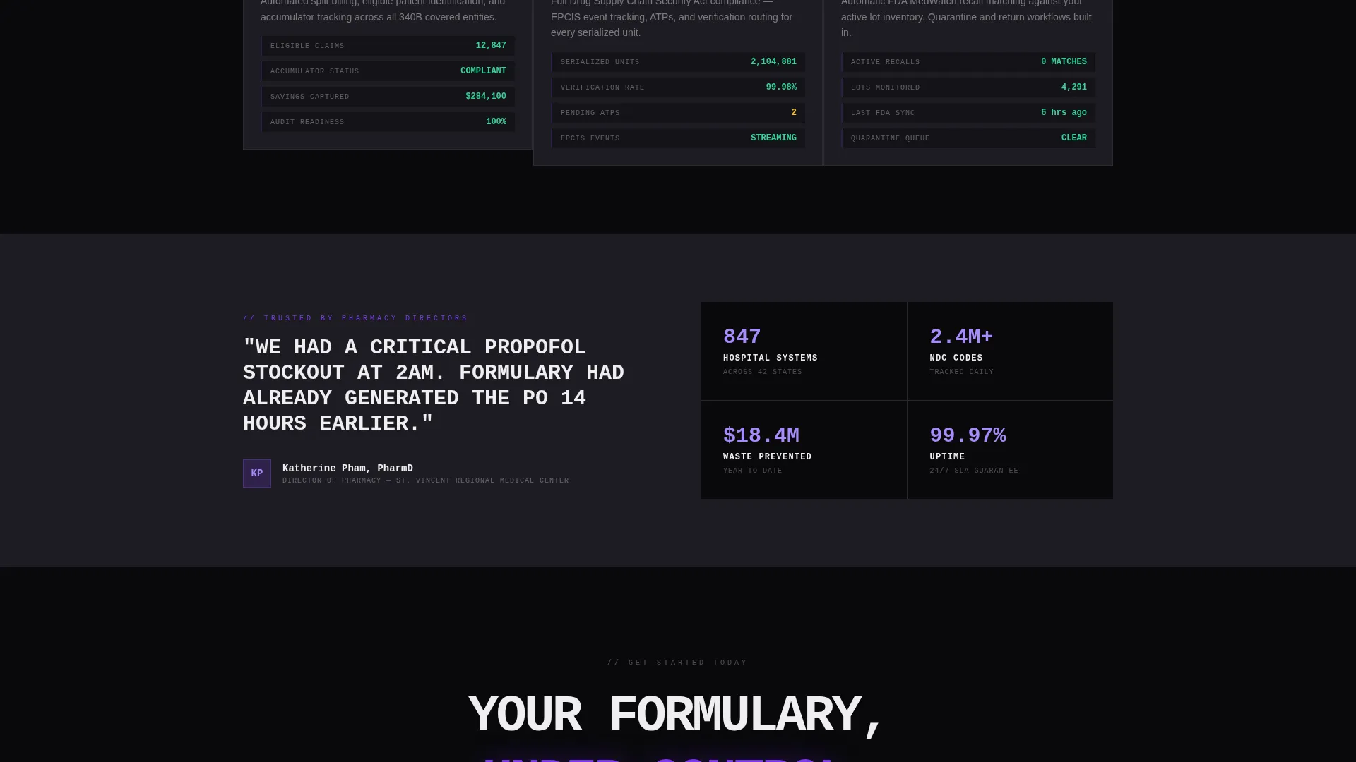 Expert Pharmaceutical Software & SaaS Professional Website Template
