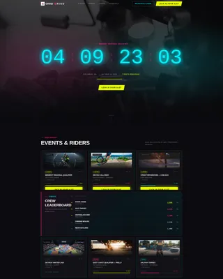 BMX Competition Landing Page Template