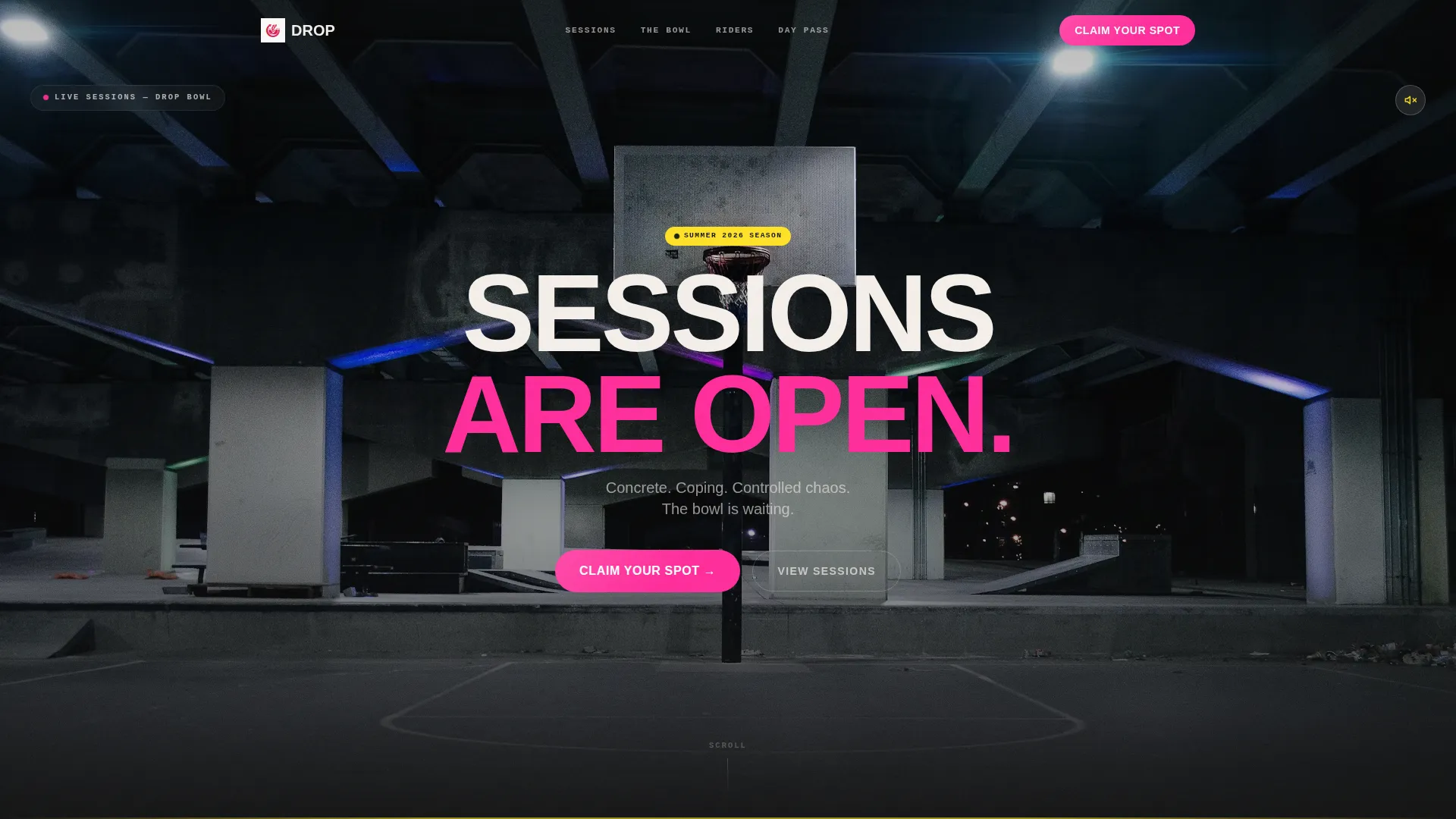 BMX Venue Event Registration Landing Page Template