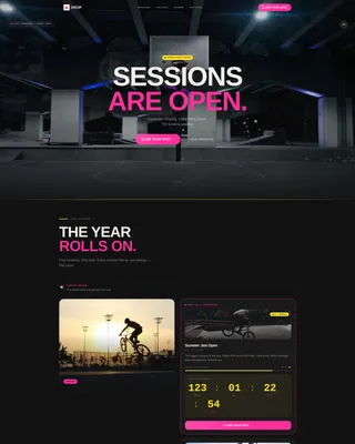 BMX Venue Event Registration Landing Page Template