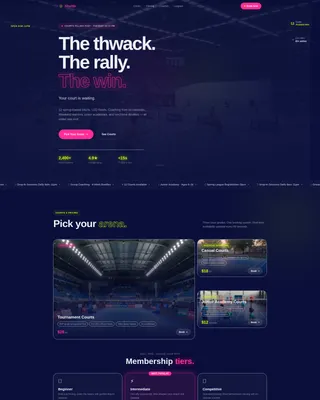 Badminton Center Landing Page Template