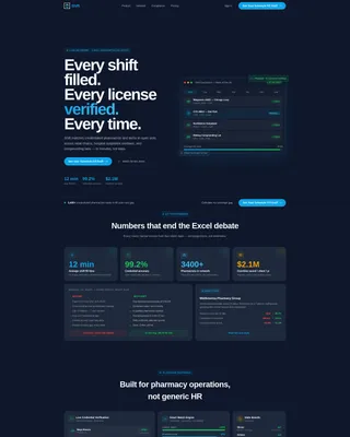 Specialist Pharmaceutical Software & SaaS Professional Website Template