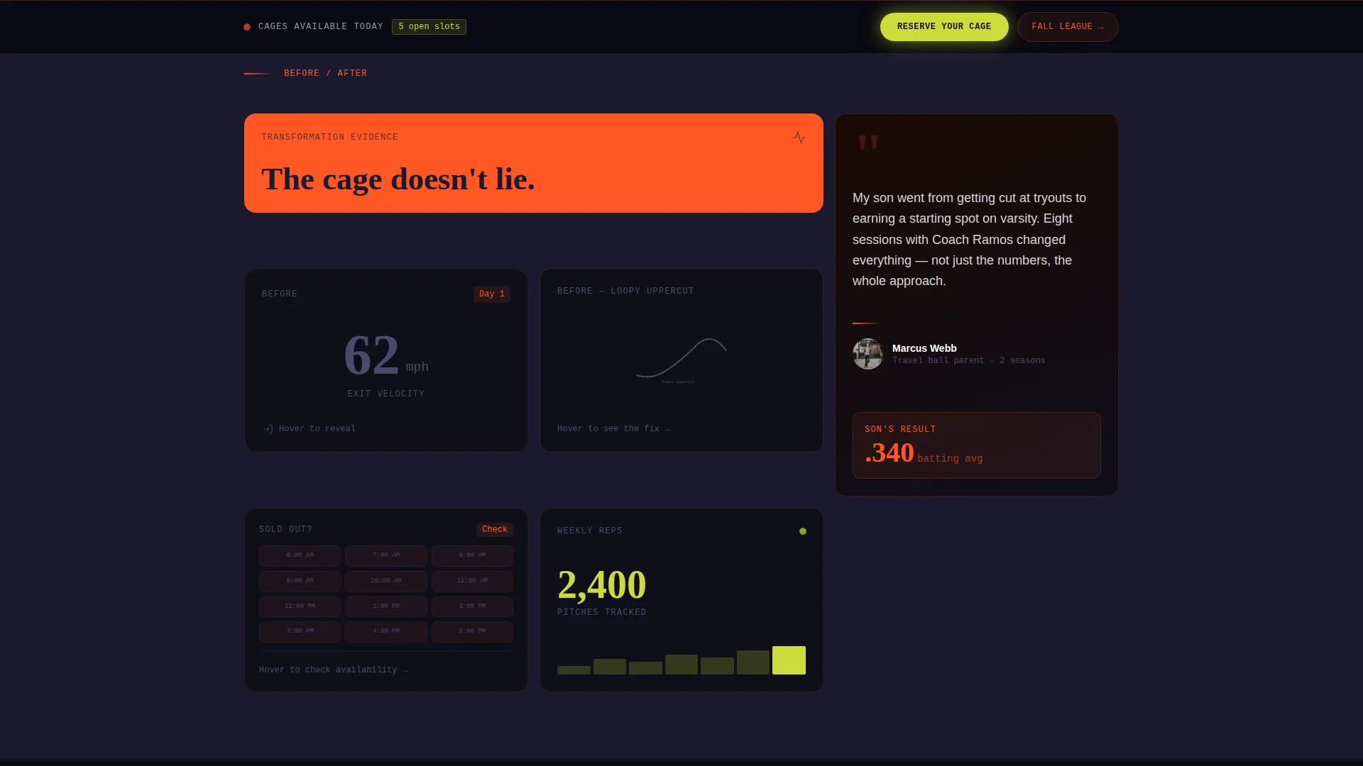 Electrifying Baseball Equipment Landing Page Template