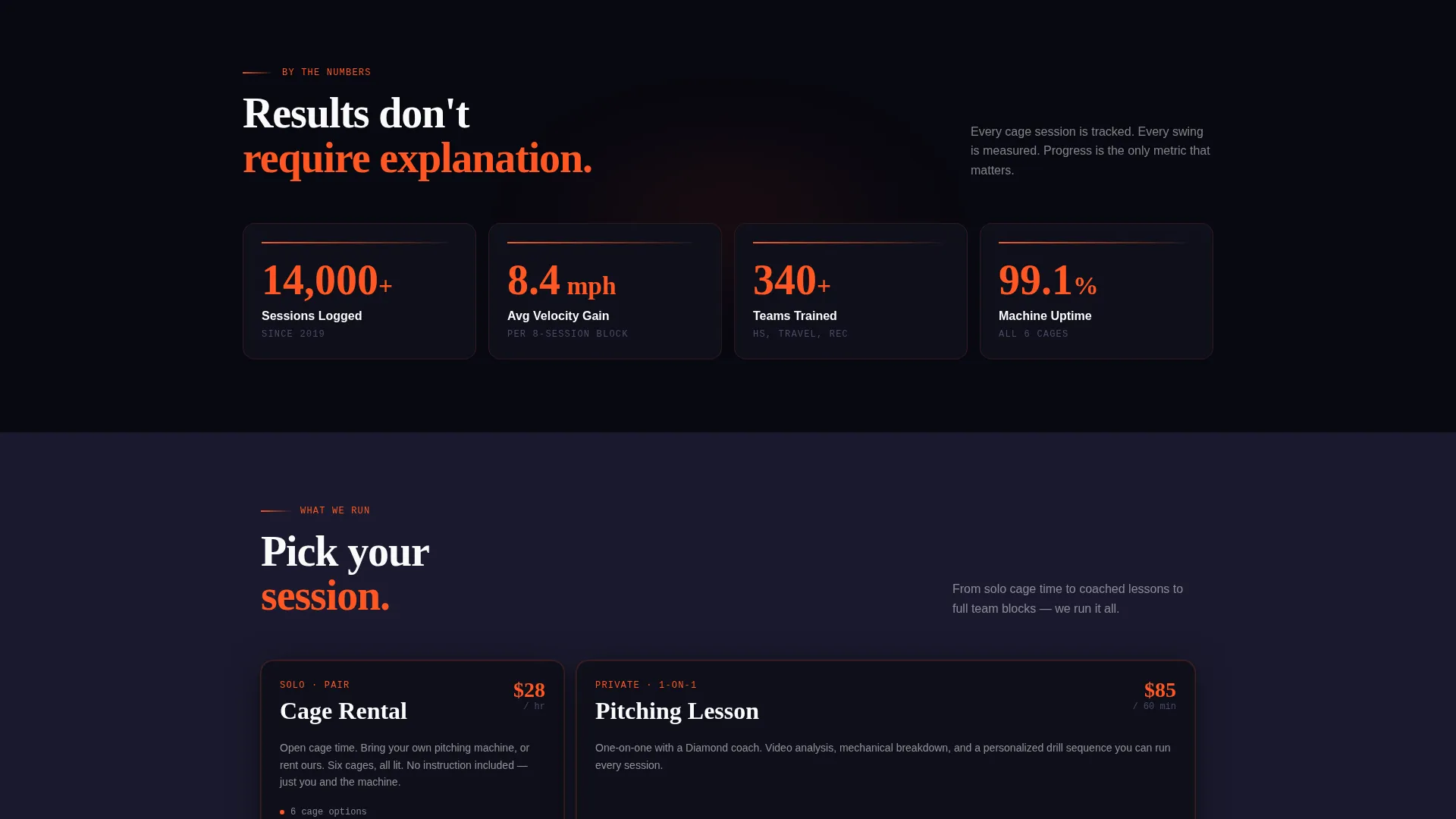 Electrifying Baseball Equipment Landing Page Template