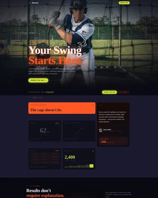 Electrifying Baseball Equipment Landing Page Template