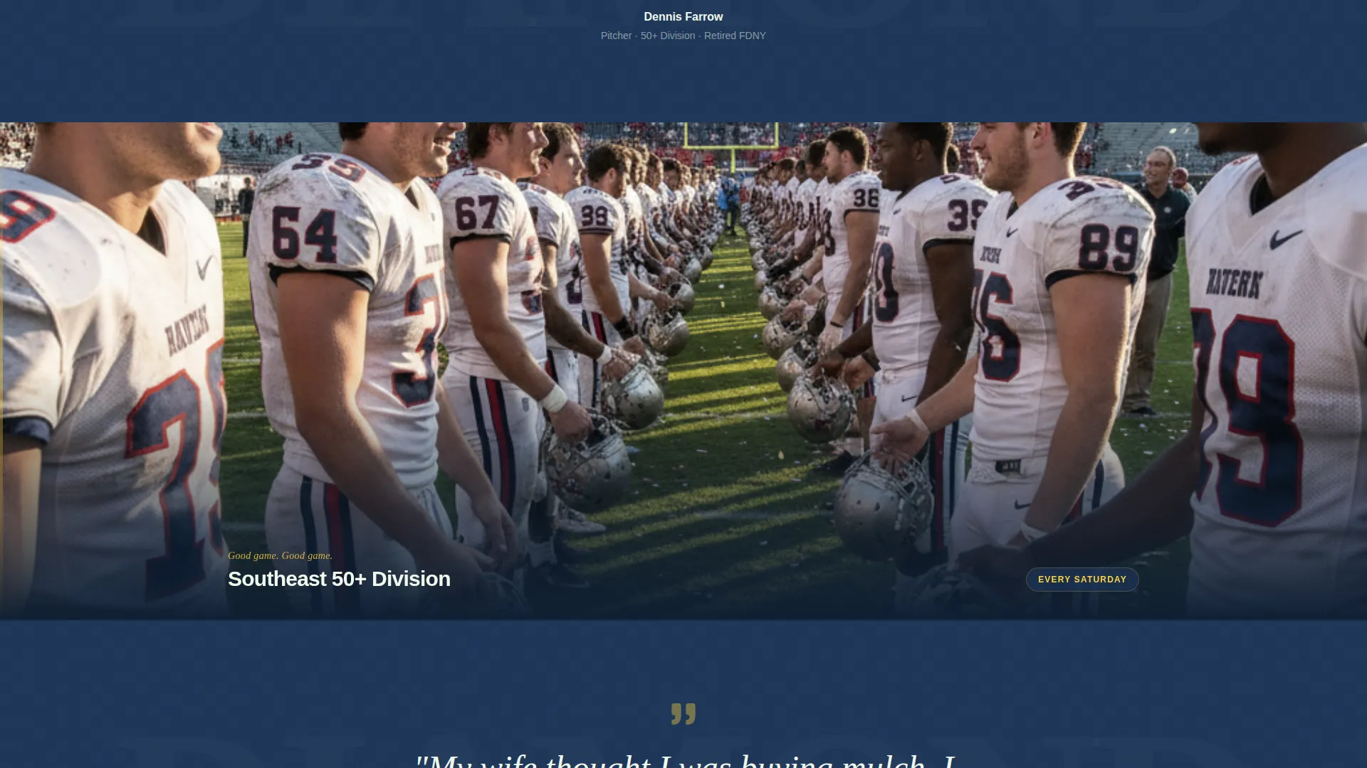 Baseball League Landing Page Template
