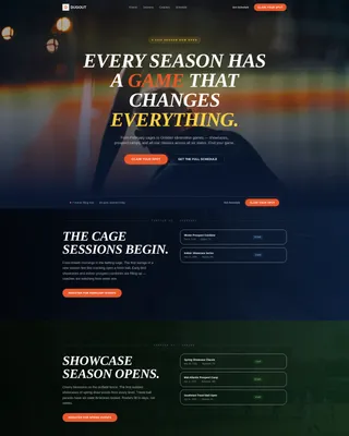 Electric Baseball Event Landing Page Template