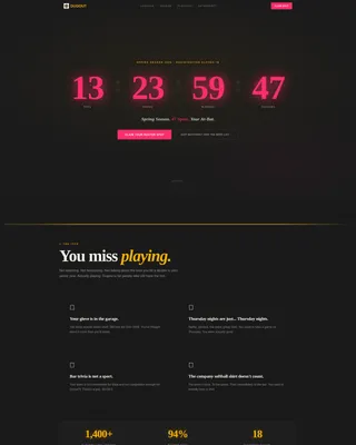 Baseball Recreational League Landing Page Template