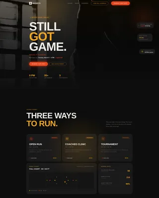 Senior & Masters Basketball League Website Template