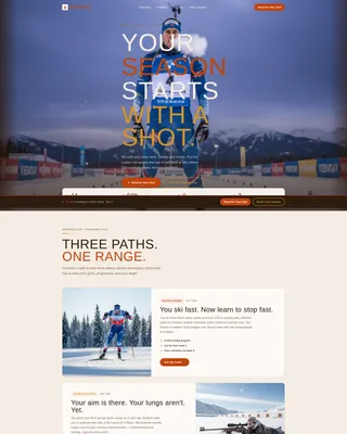 Biathlon Academy Landing Page Template
