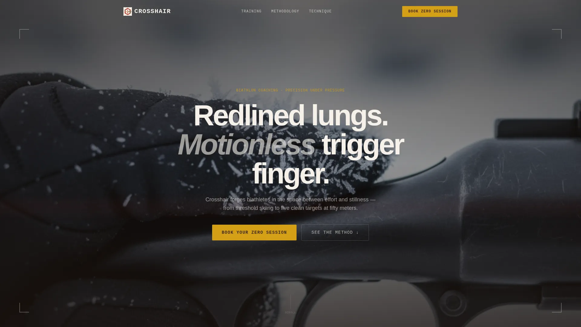 Biathlon Coaching Landing Page Template