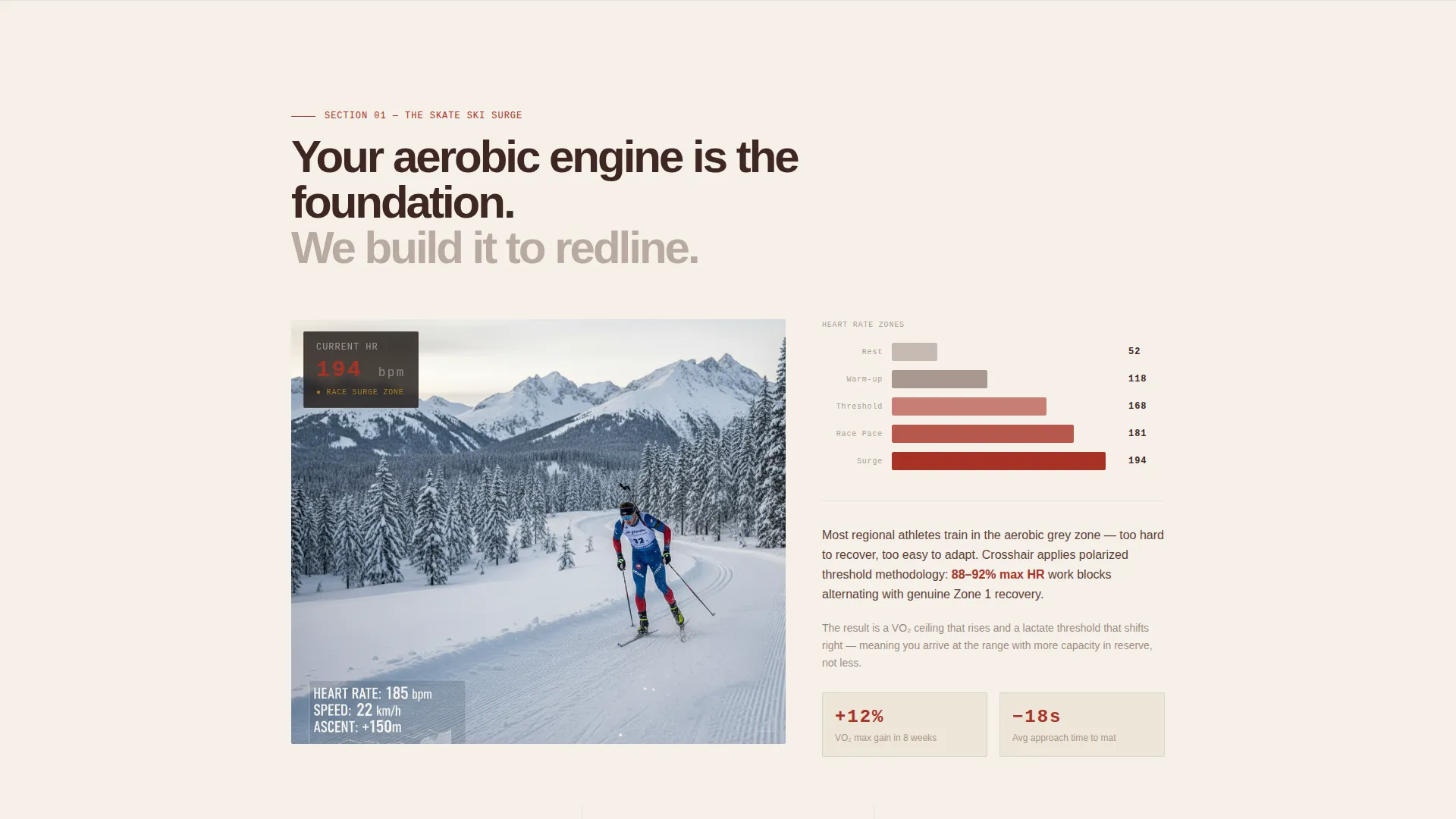 Biathlon Coaching Landing Page Template