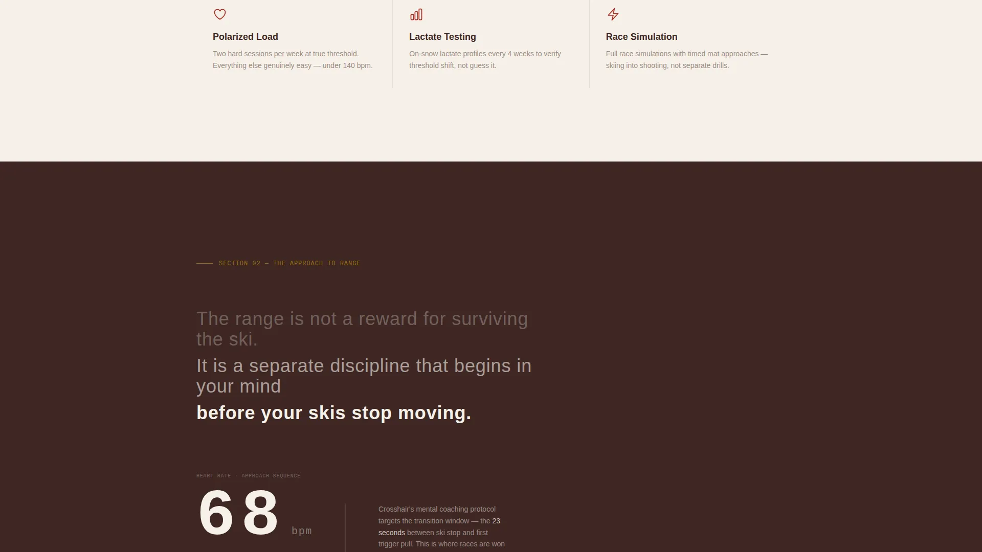Biathlon Coaching Landing Page Template