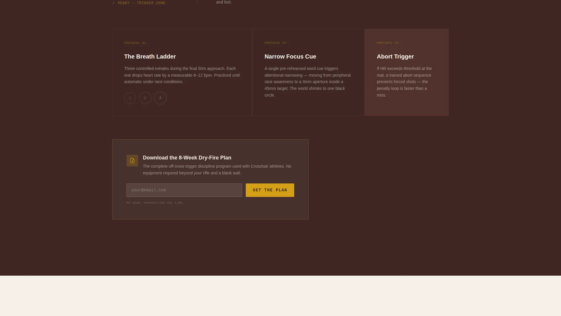 Biathlon Coaching Landing Page Template