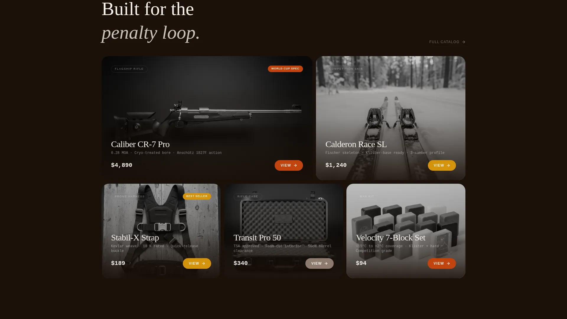 Biathlon Landing Page Template - Bento Grid Event Design