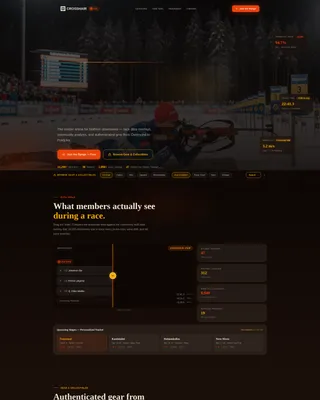 Championship Biathlon Training Landing Page Template