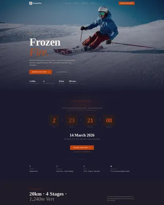 Biathlon Tournament Landing Page Template