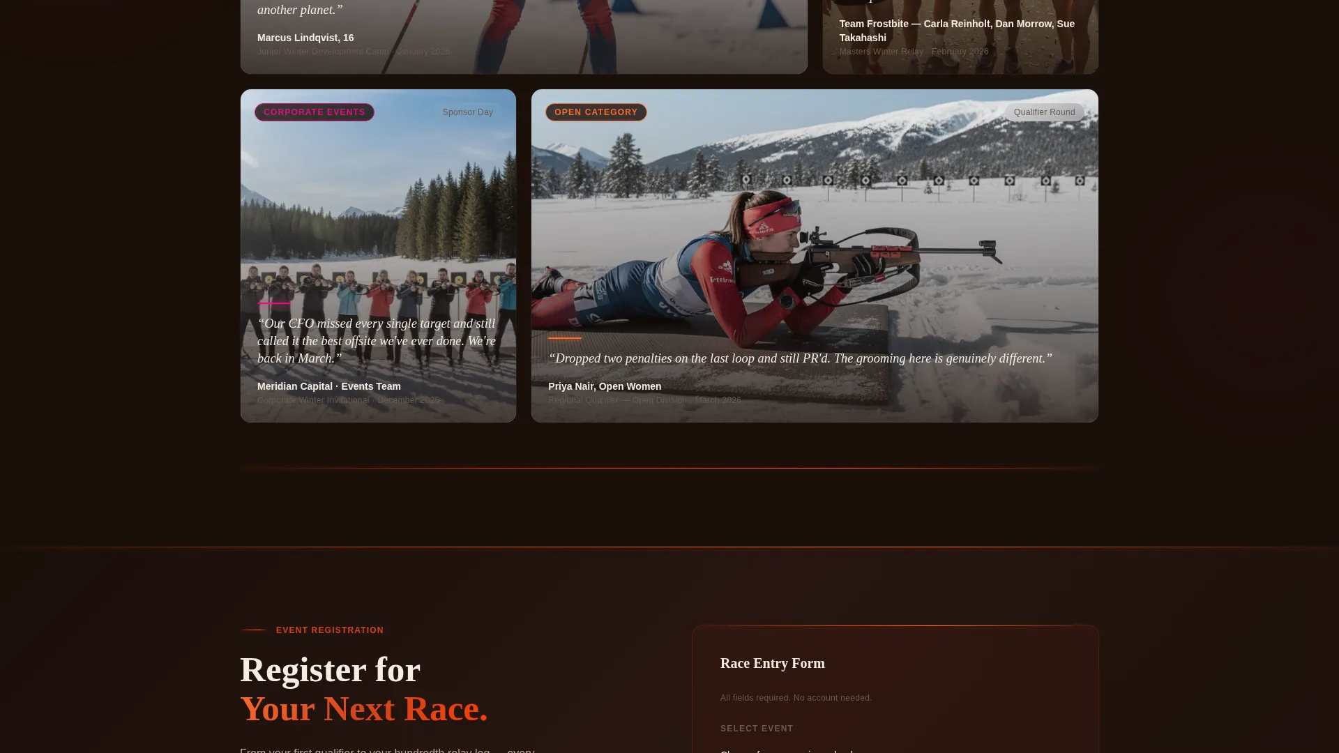 Venue Landing Page Template for Events & Training