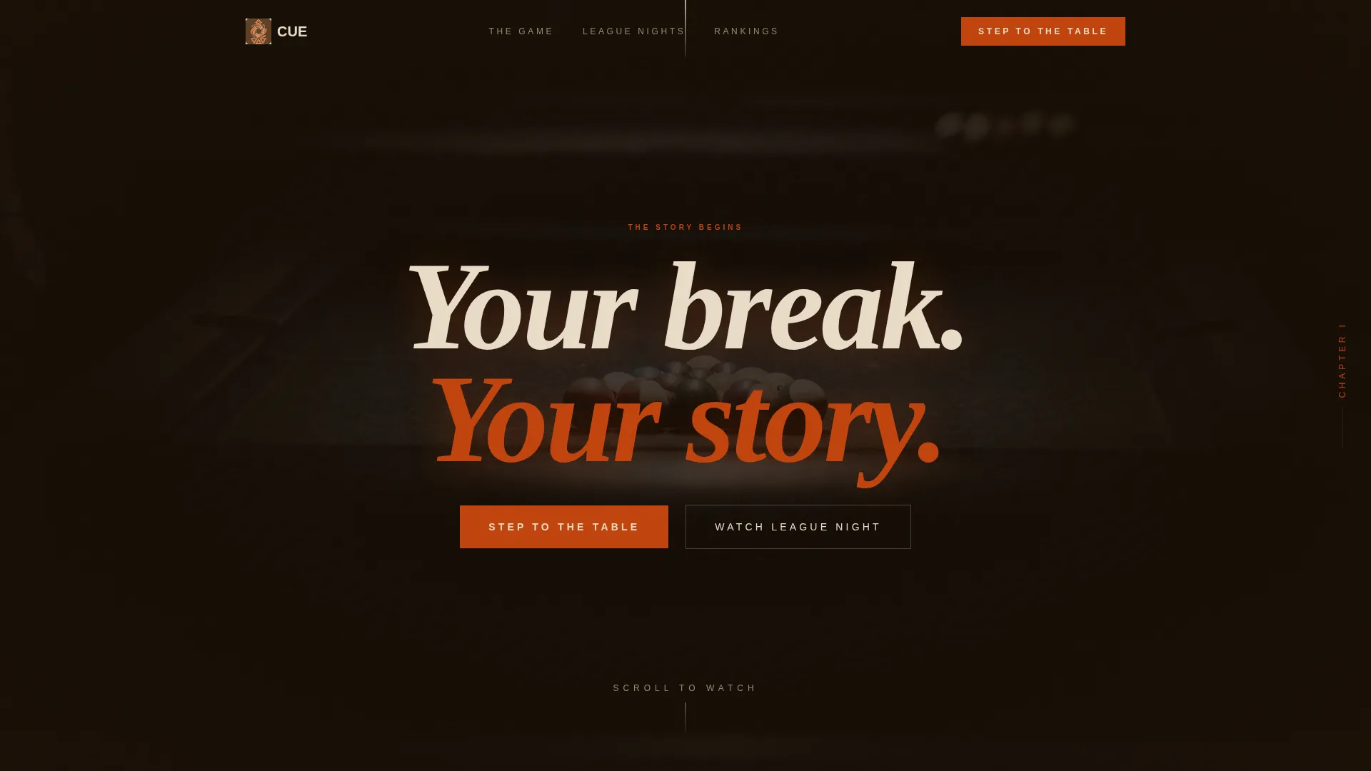Fierce Billiards Club Landing Page Template
