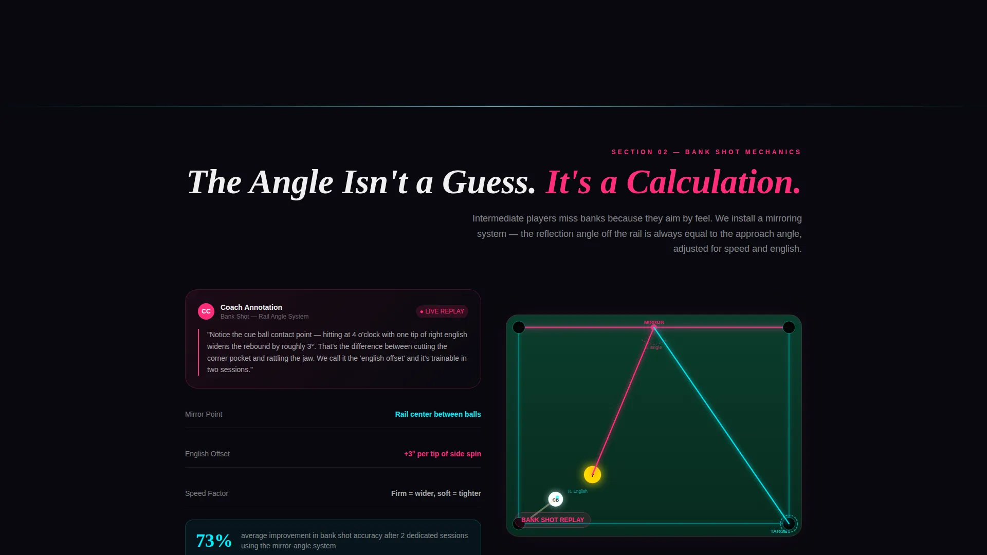 Billiards Coaching Landing Page Template