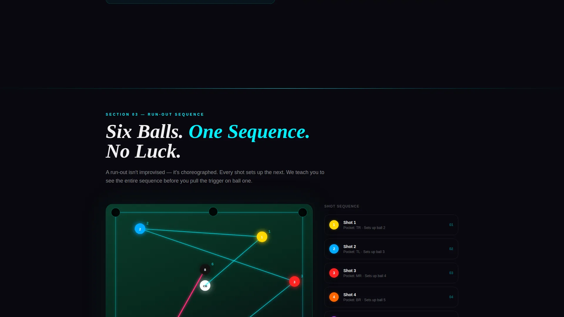 Billiards Coaching Landing Page Template