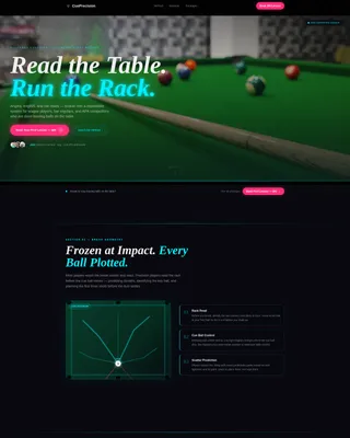 Billiards Coaching Landing Page Template
