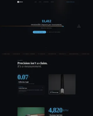 Billiards Landing Page Template - Stats-First Design