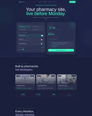 Advanced Pharmaceutical Software & SaaS Cost Estimator Website Template