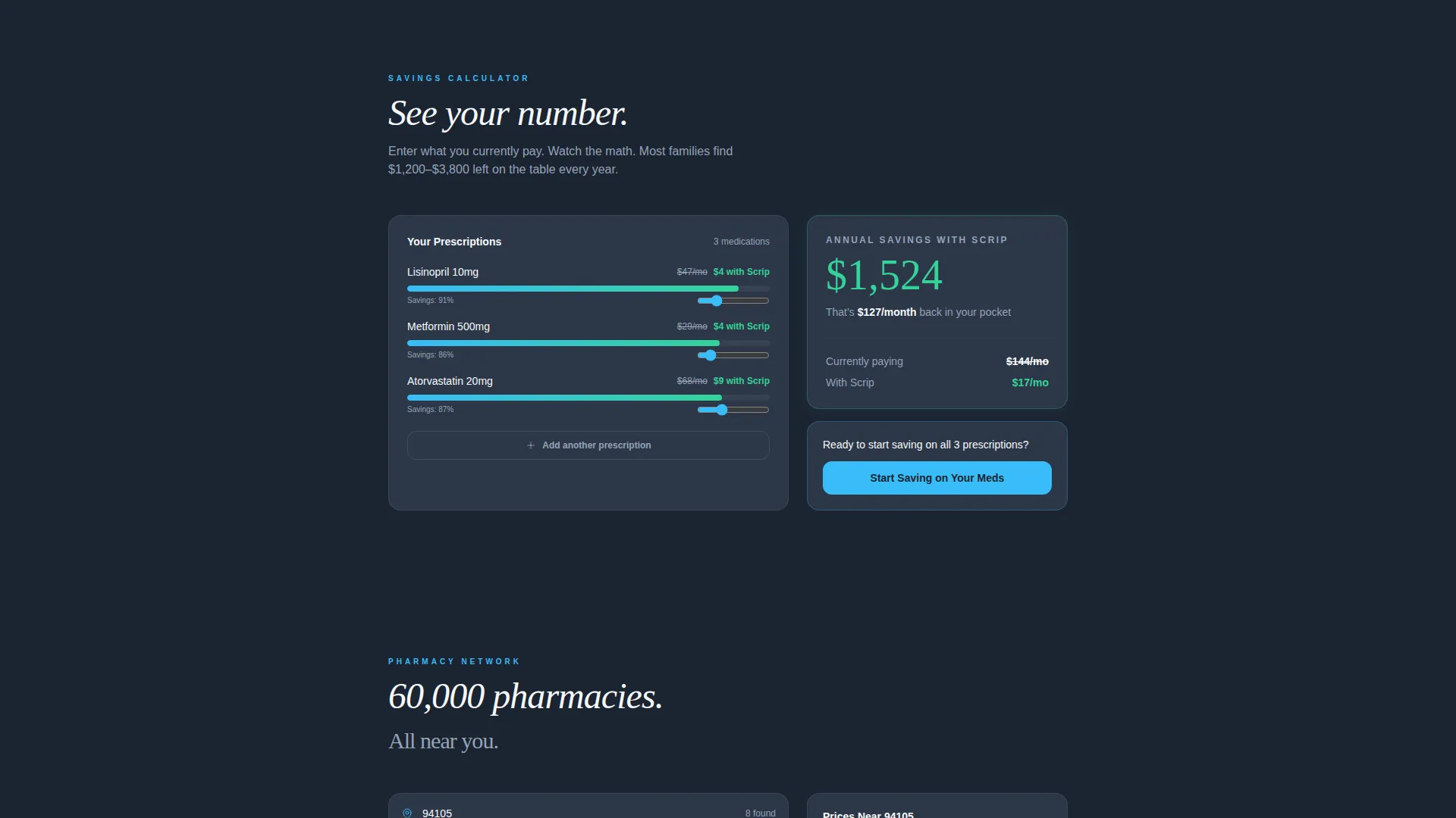 Pharmacy & Prescription App Landing Page Template