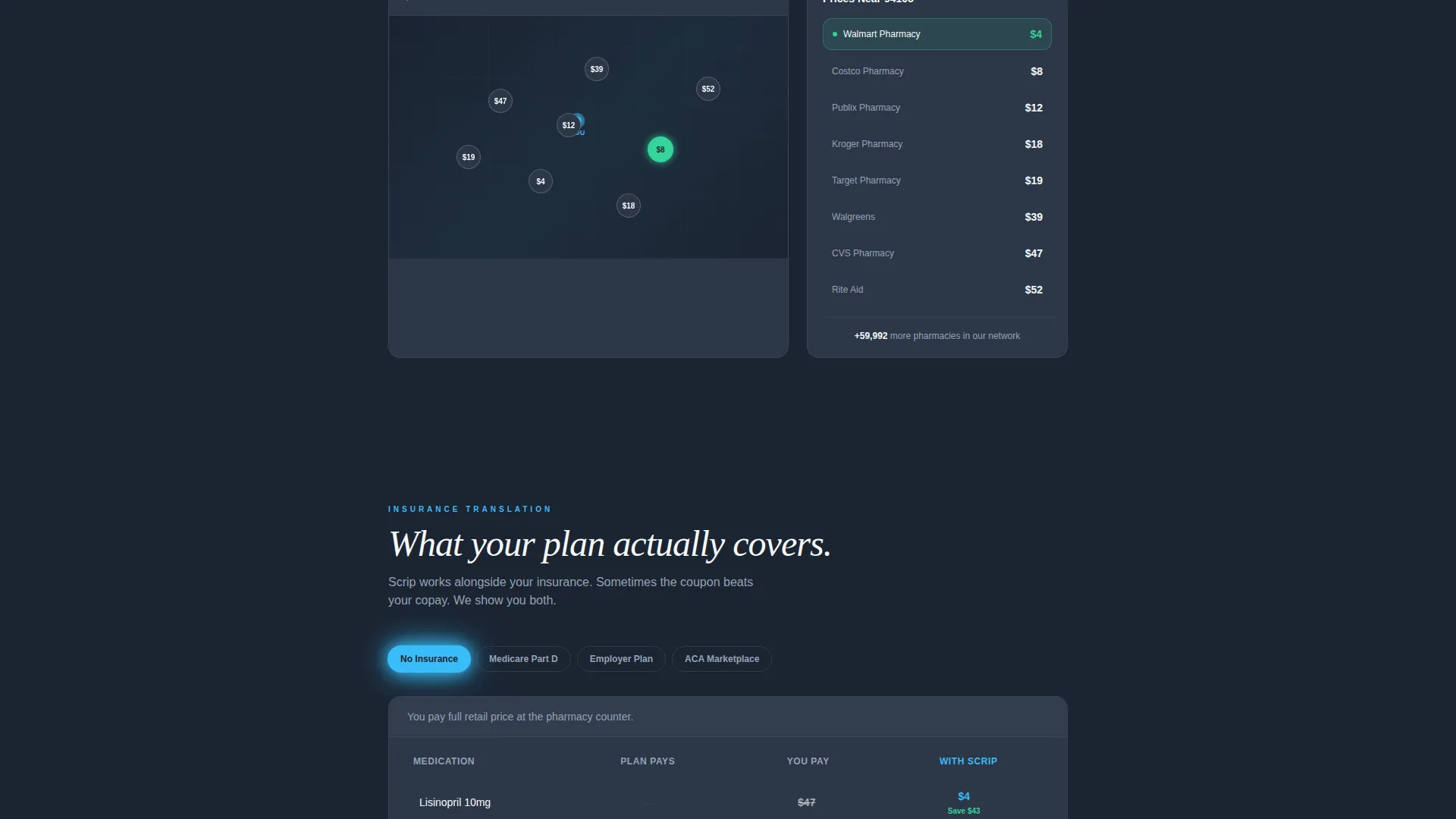 Pharmacy & Prescription App Landing Page Template