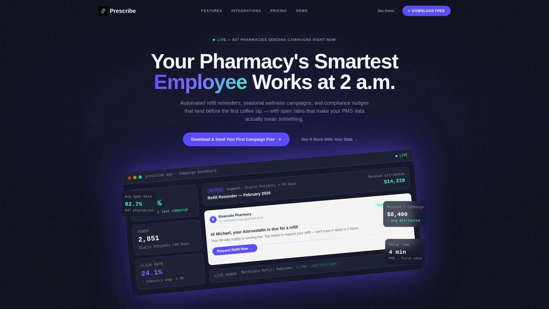 Specialist Pharmacy Software Professional Website Template
