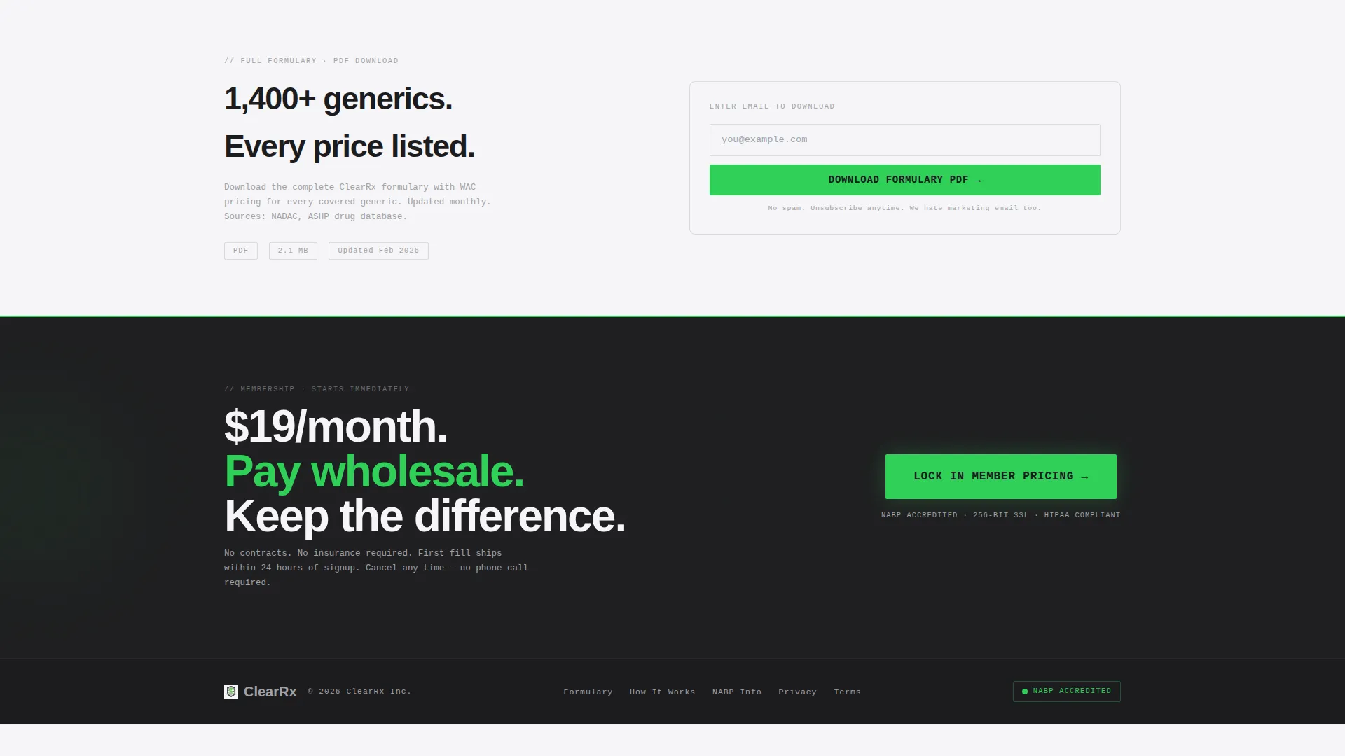Pharmacy Digital Presence Pricing & Packages Website Template