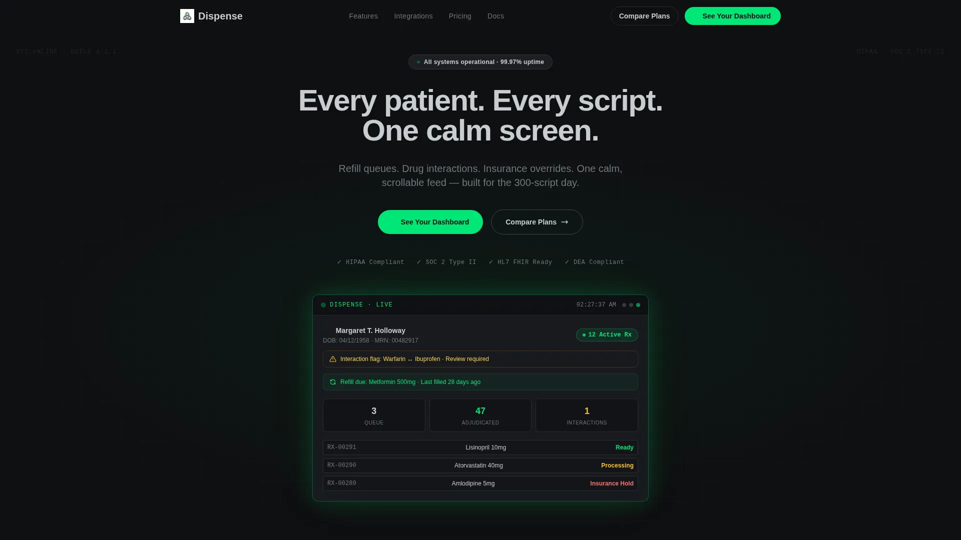 Pharmacy Software Professional Website Template
