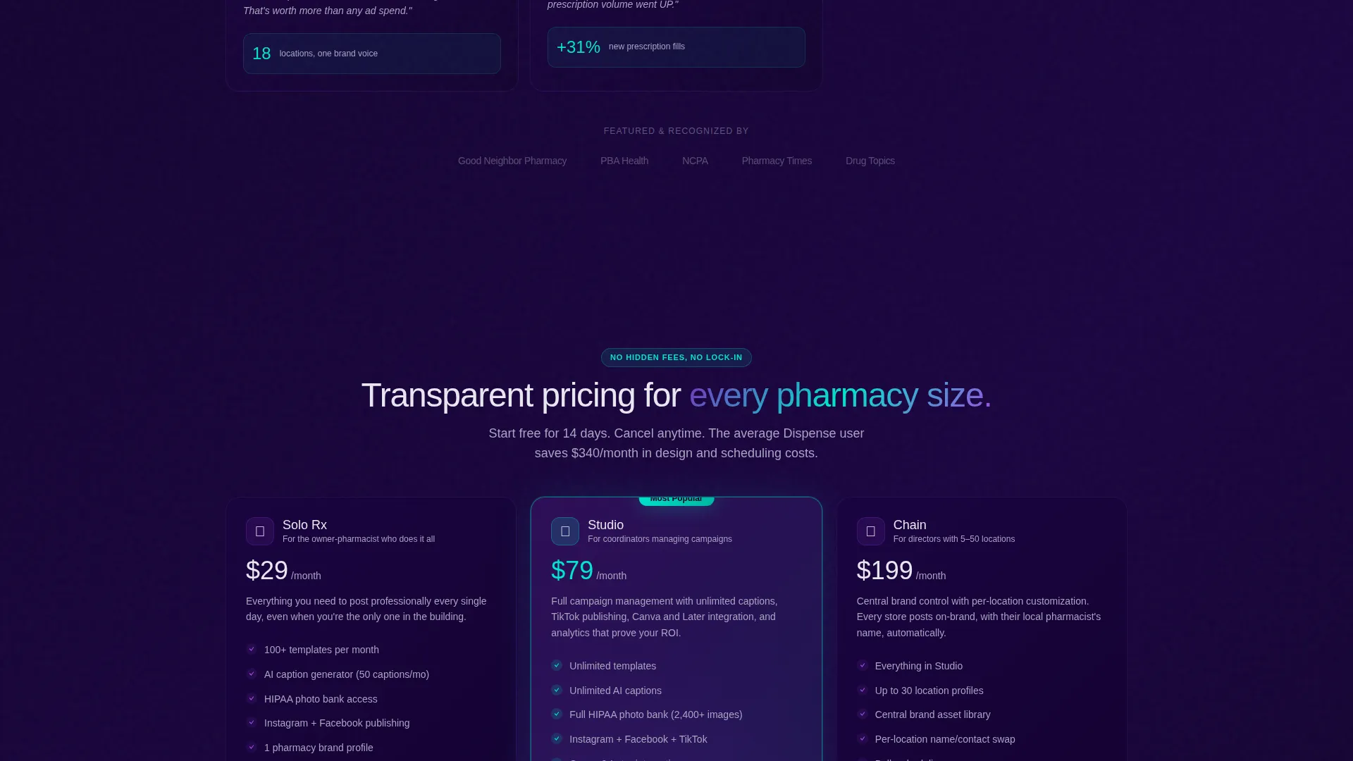Pharmacy Digital Presence Professional Website Template