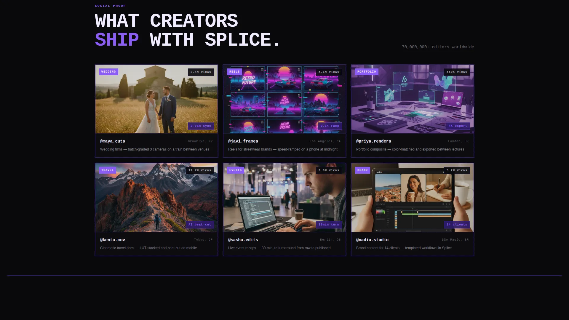 Bold Brutalist Video Editor App Landing Page Template