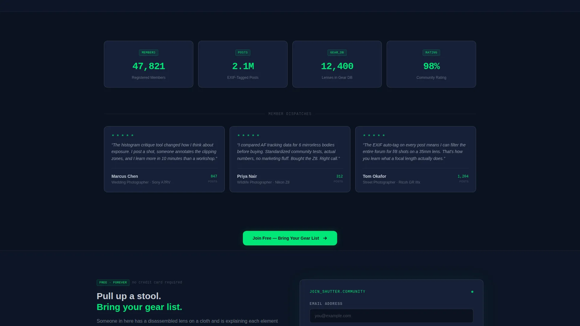 Photography Digital Presence Comparison Website Template