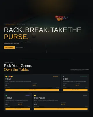Billiards Professional Website Template