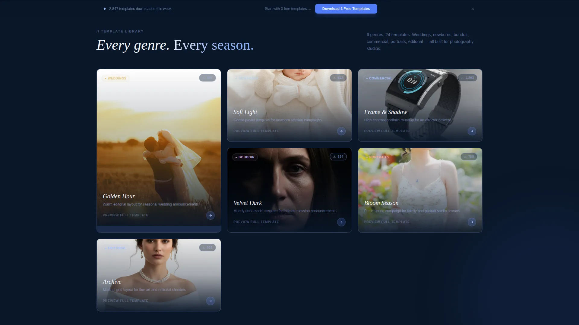 Photography Digital Presence Portfolio & Case Study Website Template