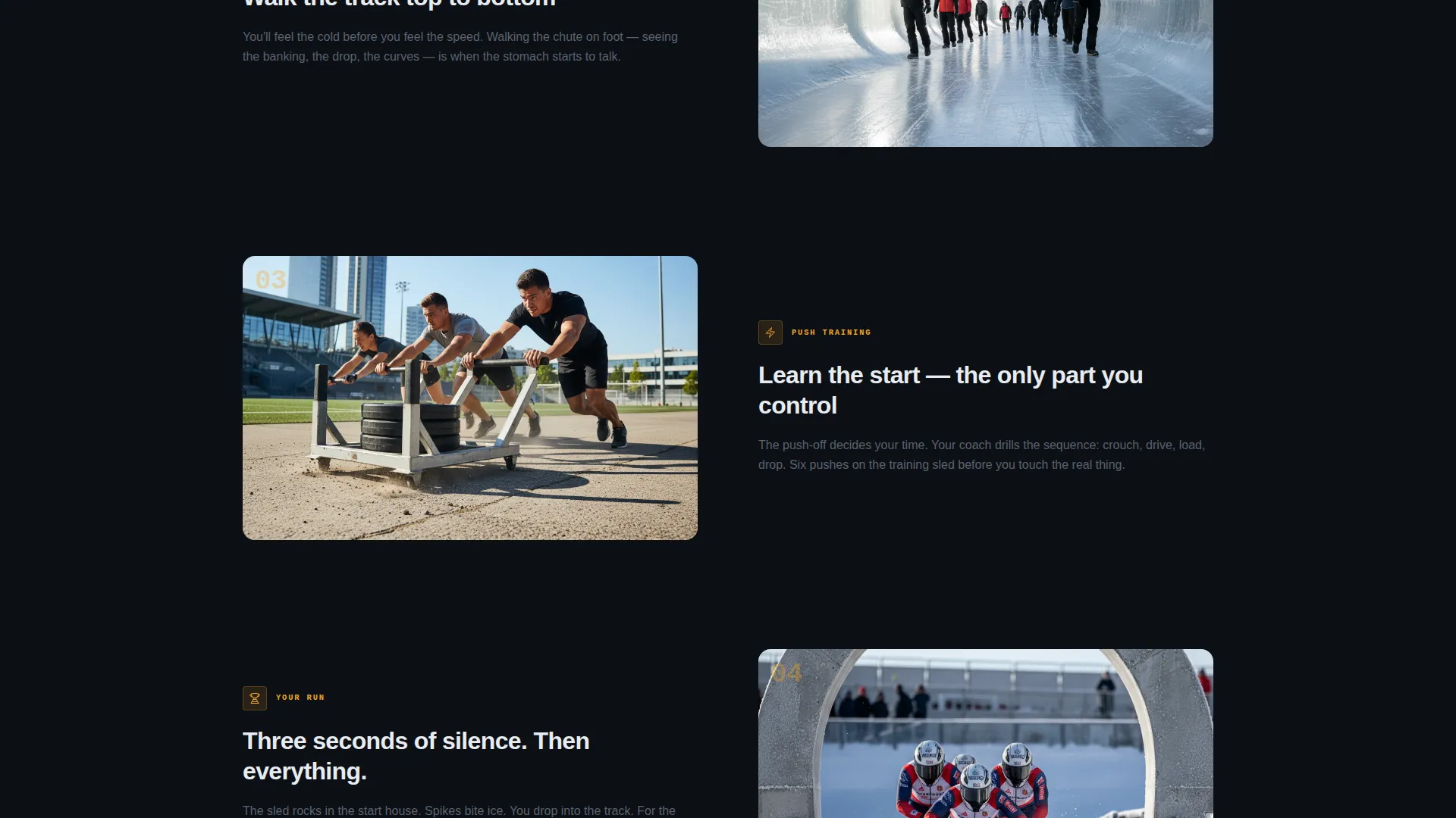 Bobsled Booking Website Template
