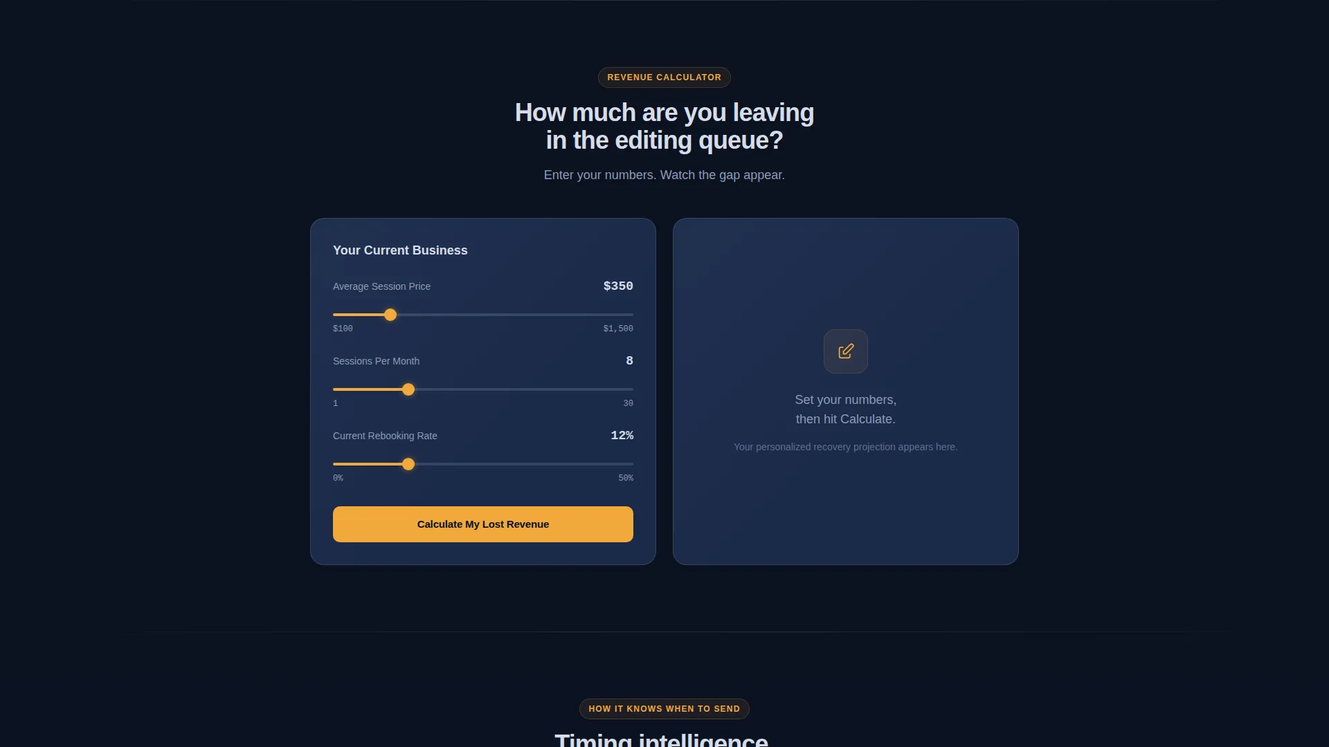Photography Milestone Email Landing Page Template
