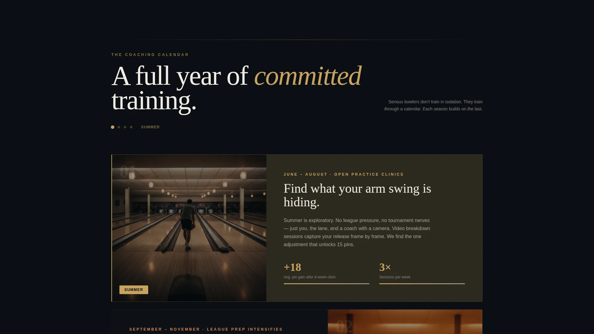 Immersive Bowling Venue Landing Page Template