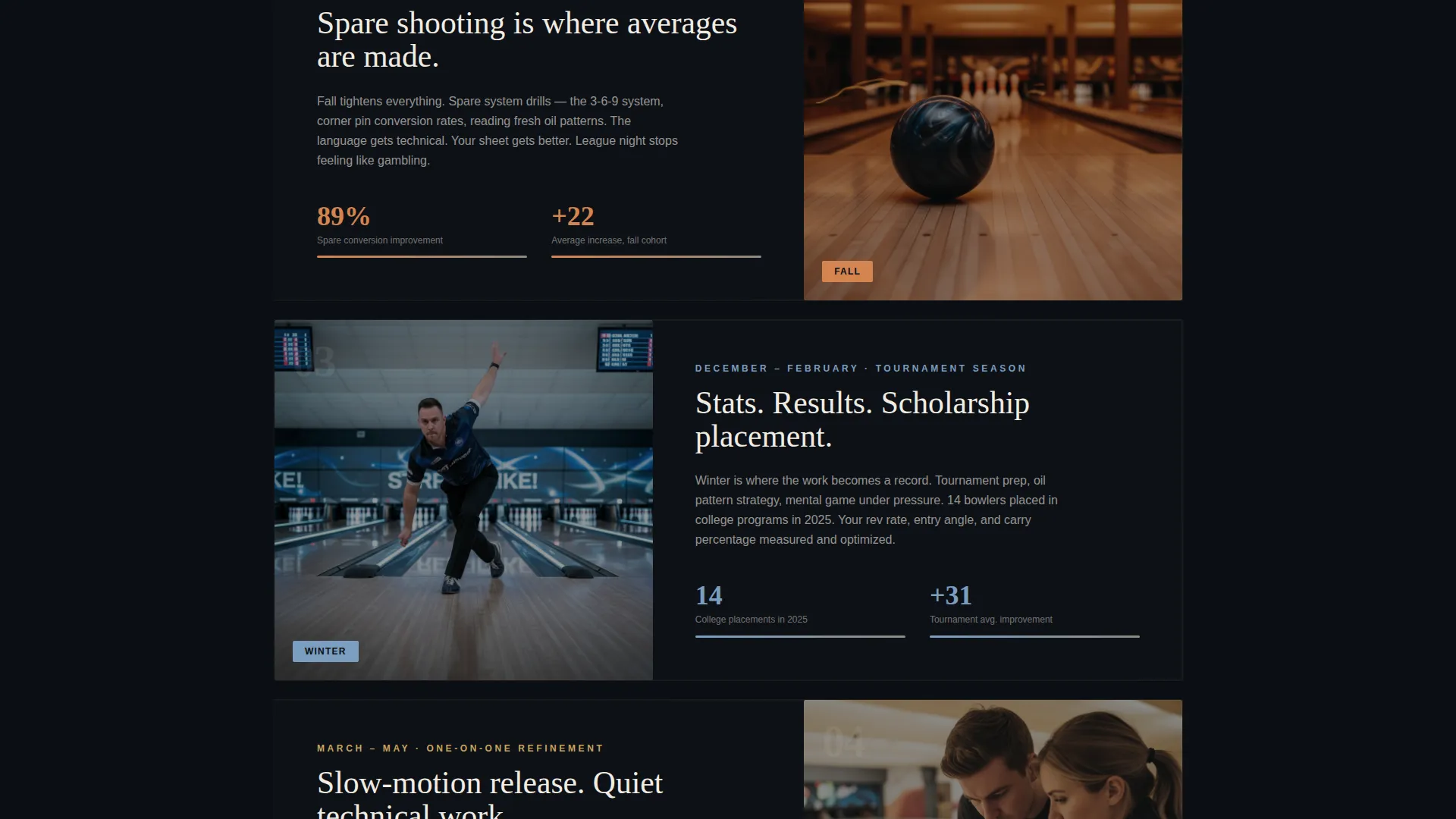 Immersive Bowling Venue Landing Page Template