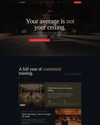 Immersive Bowling Venue Landing Page Template