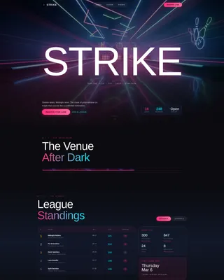 Electric Bowling Club Landing Page Template